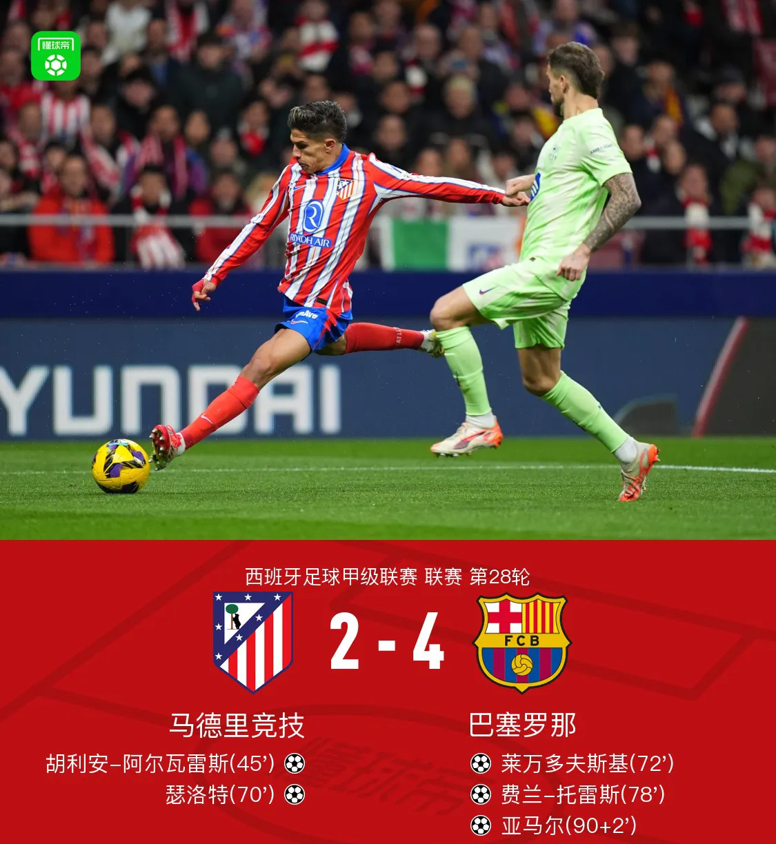 皇家马德里西甲击败马竞克罗斯精准助攻